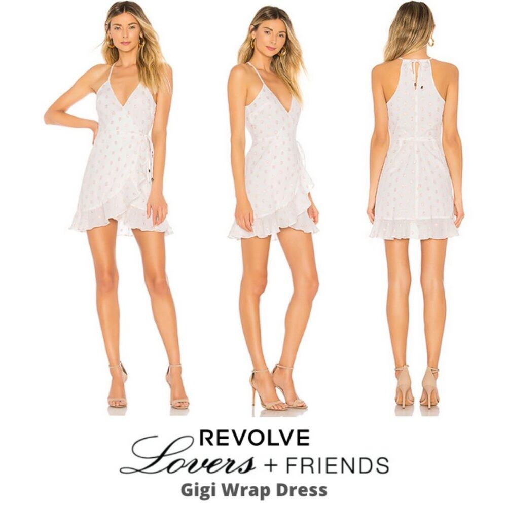 Lovers+Friends Gigi Wrap Dress size L - LARGE NEW boho